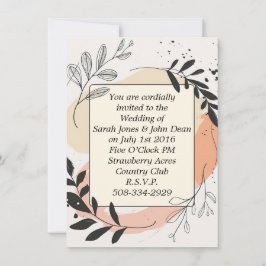 Invitación a la boda simple