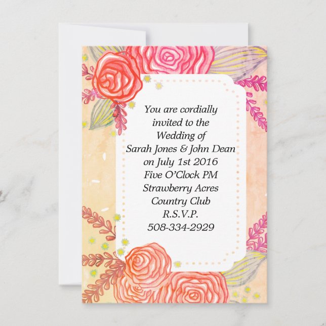 Invitación a la boda simple (Anverso)