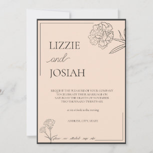 Invitación a la boda simple