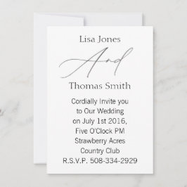 Invitación a la boda simple