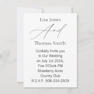Invitación a la boda simple