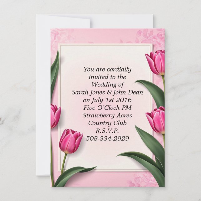 Invitación a la boda simple (Anverso)