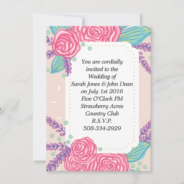 Invitación a la boda simple (Anverso)