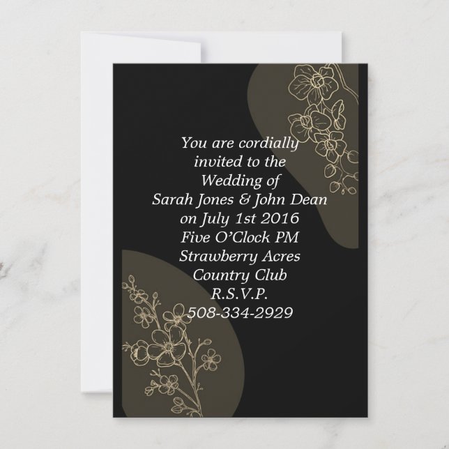 Invitación a la boda simple (Anverso)