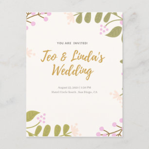 Invitación a la boda simple/Boda moderno Invitati