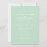 Invitación a la boda simple de la Fábrica Verde de