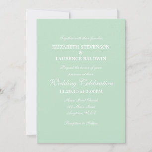 Invitación a la boda simple de la Fábrica Verde de