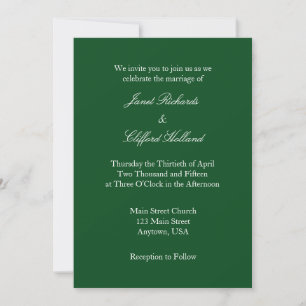 Invitación a la boda simple de la Llanta Blanca Ve