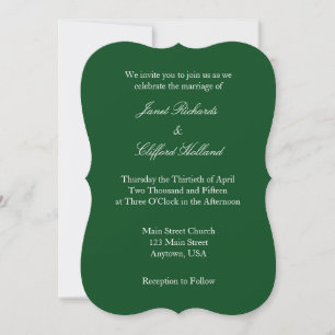 Invitación a la boda simple de la Llanta Blanca Ve