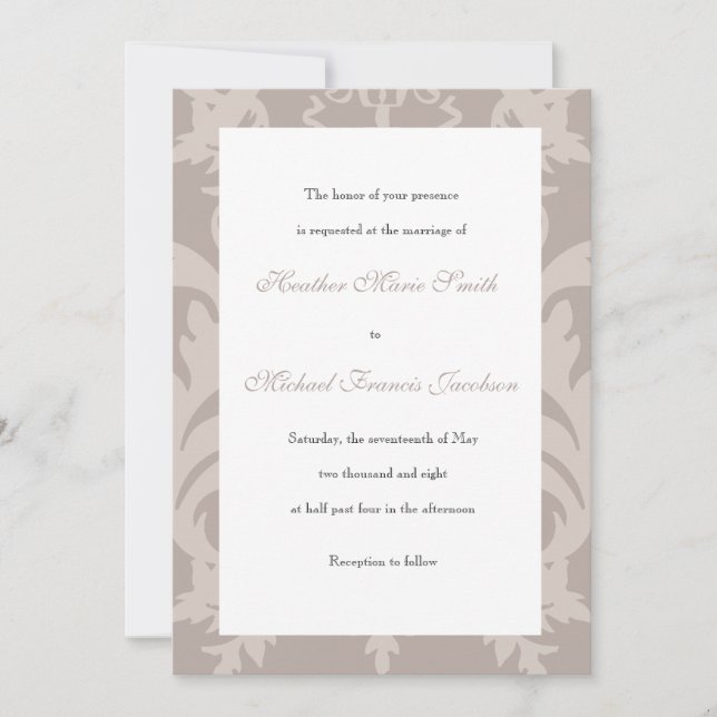 Invitación a la boda simple de la maleta (Anverso)