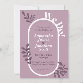 Invitación a la boda simple rosa