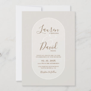 Invitación a la boda simple y elegante