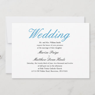 Invitación a la boda simple y elegante
