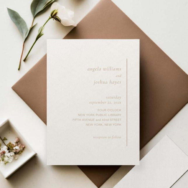 Invitación a la boda simple y elegante (Subido por el creador)
