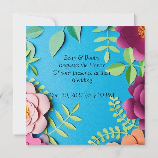 Invitación a la boda simple y elegante (Anverso)