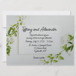 Invitación a la boda simple y elegante