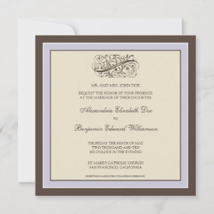 Invitación a la boda simple y elegante (lilac)