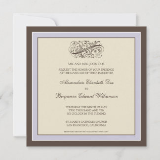 Invitación a la boda simple y elegante (lilac)
