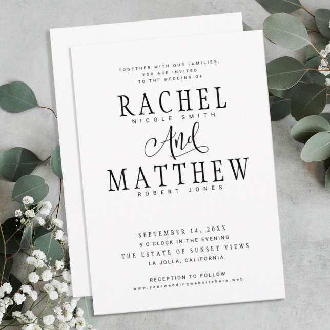 Invitación a la boda simple y moderna (Subido por el creador)
