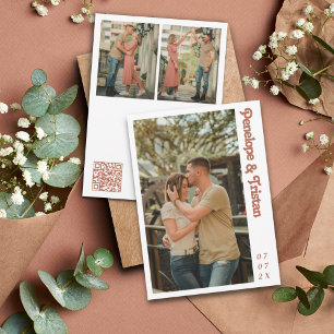 Invitación a la boda simple y moderna de Collage d