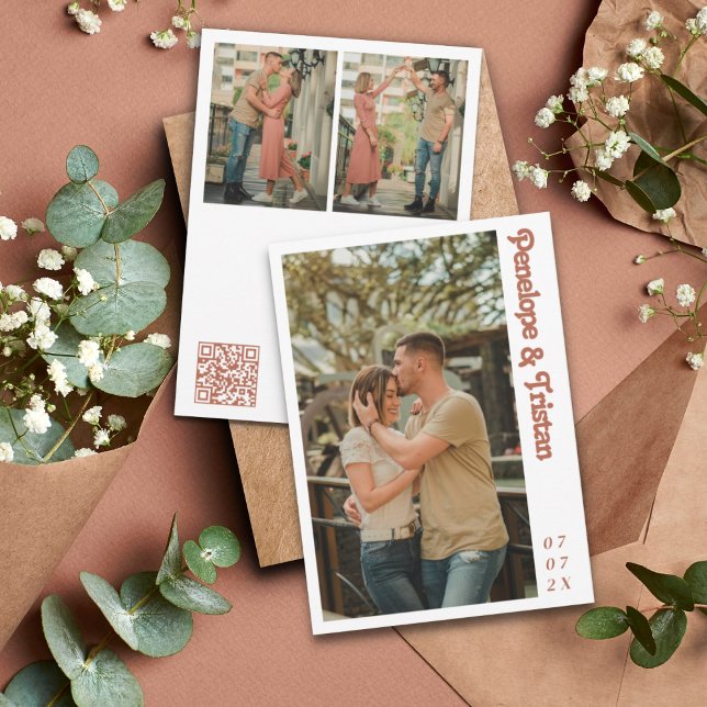 Invitación a la boda simple y moderna de Collage d (Subido por el creador)