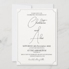 Invitación a la boda simplista
