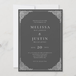 Invitación a la boda simplista moderna