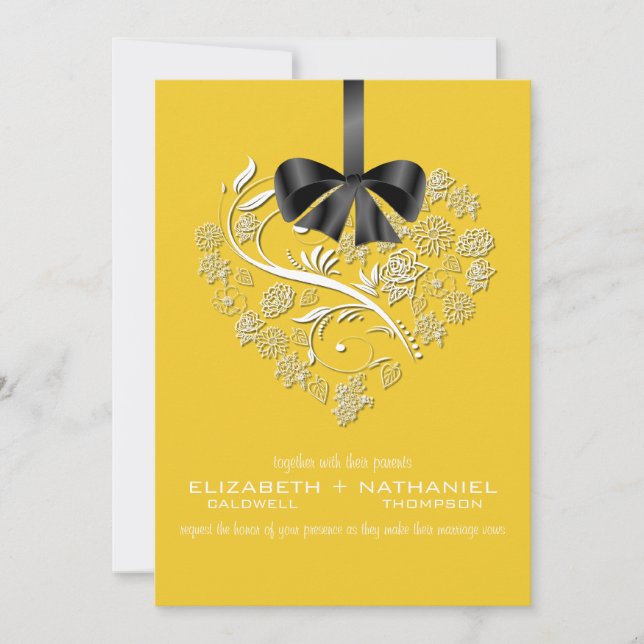 Invitación a la boda sin aliento: luz del sol (Anverso)