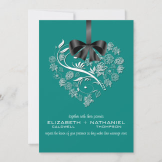Invitación a la boda sin aliento: pavo real