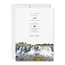 Invitación a la boda Sioux Falls Waterfall