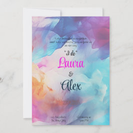 Invitación a la boda Smoky Colorida