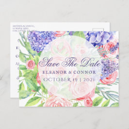 Invitación a la boda sofisticada de Lilac y Peony