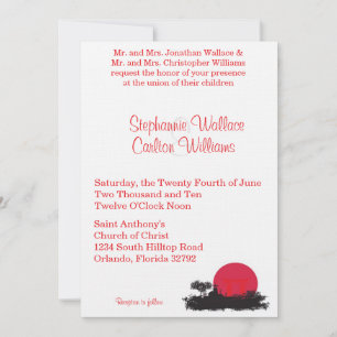 Invitación a la boda solar japonesa