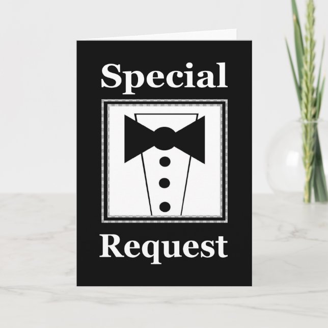 Invitación a la boda - Solicitud especial (Anverso)