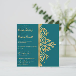 Invitación a la Boda Splashy Gold Elegance