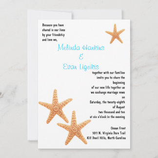 Invitación a la boda Starfish