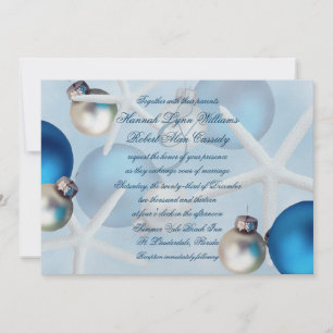 Invitación a la boda Starfish Beach para Navidades