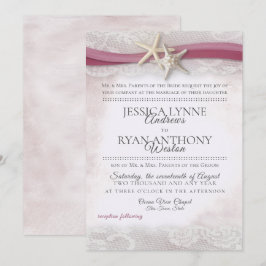 Invitación a la boda Starfish Cranberry Beach