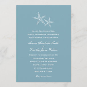 Invitación a la boda Starfish par