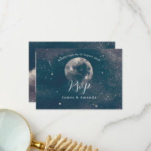 Invitación a la boda Starnight Moonlight rsvp