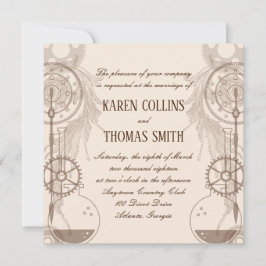 Invitación a la boda Steampunk