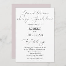 Invitación a la boda suave y elegante