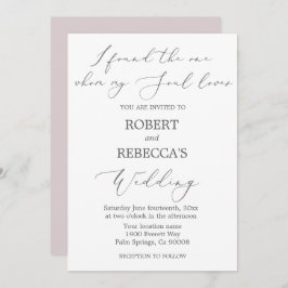 Invitación a la boda suave y elegante