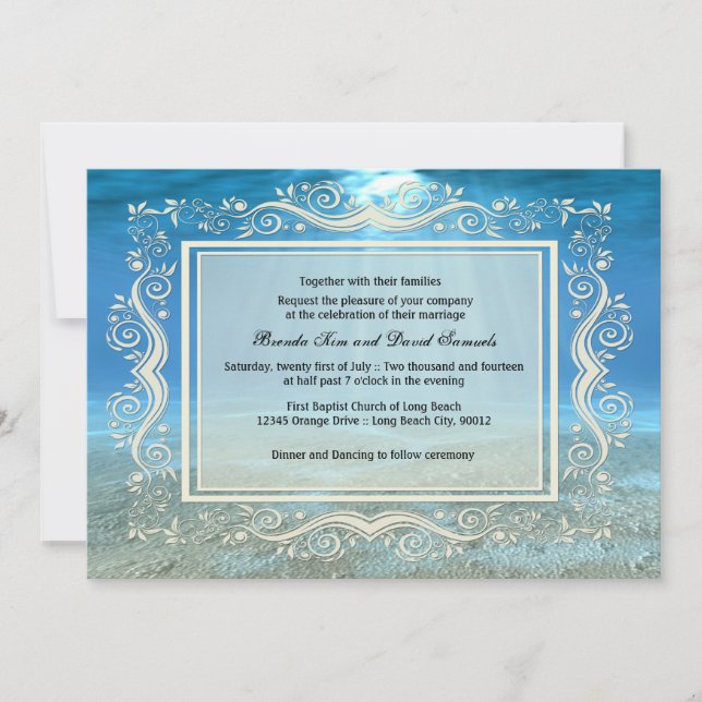 Invitación a la boda submarina (Anverso)