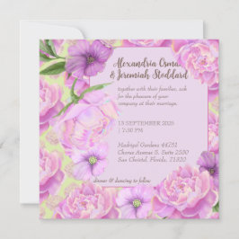 Invitación a la boda suntuosa