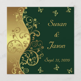 Invitación a la boda: Swift Green & Gold