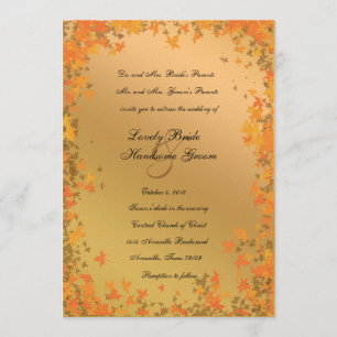 Invitación a la boda Tangerina de Oro de otoño bri