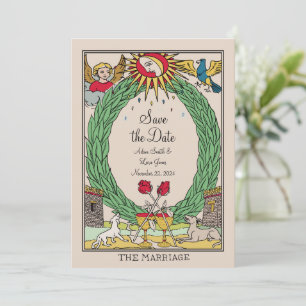 Invitación a la boda Tarot - Tarot Guardar la fech
