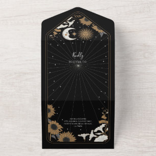 Invitación a la Boda Tarot y RSVP Sun Moon
