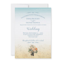 Invitación a la boda temática costera